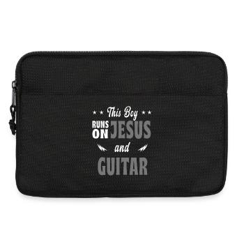 Ce garçon joue de Jésus et de la guitare - Sacoche pour ordinateur portable 13 pouces - noir - Devant