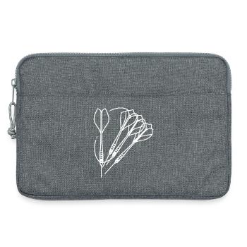 Dartpfeile Zeichnung - Laptoptasche 13" - Grau meliert - Vorne