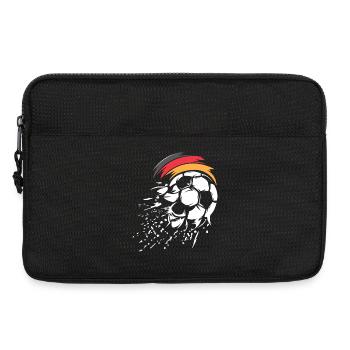 Fußball Team Deutschland Ball Explosion Grafik - Laptoptasche 13" - Schwarz - Vorne