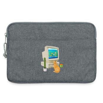 90er Jahre PC Fishbowl - Laptoptasche 13" - Grau meliert - Vorne