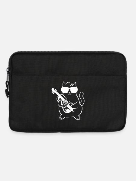 Geiger Geige Katze - Laptoptasche 13" - Schwarz