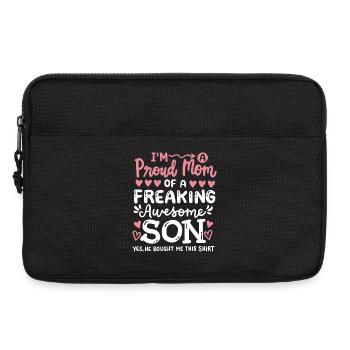 Stolze Mutter Sohn Muttertag - Laptoptasche 13" - Schwarz - Vorne