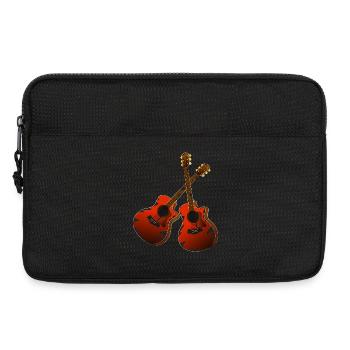 Musicien guitare - Sacoche pour ordinateur portable 13 pouces - noir - Devant