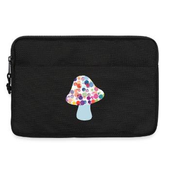 Pilz Glücksbringer Herbst Punkte bunt Kinder Dots - Laptoptasche 13" - Schwarz - Vorne