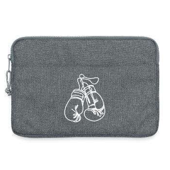 Boxing Gloves Drawing - Laptop bag 13" - heather grey - Front
