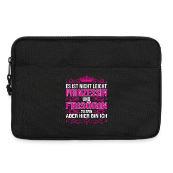 Es ist nicht leicht Prinzessin und Frisörin zu sei - Laptoptasche 13" - Schwarz - Vorne