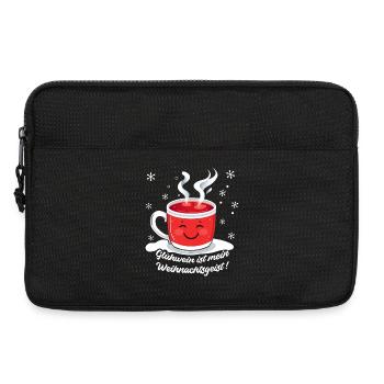 Glühwein: Weihnachtsgeist in der Tasse - Laptoptasche 13" - Schwarz - Vorne