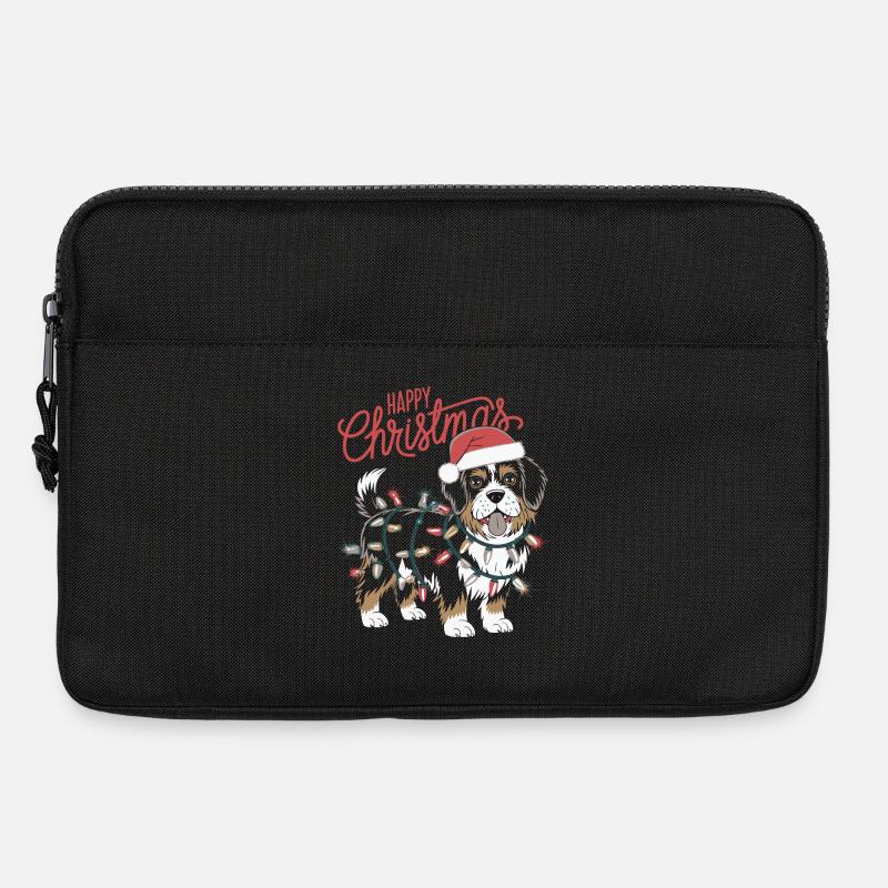 Frohe Weihnachten HUND - Laptoptasche 13" - Schwarz