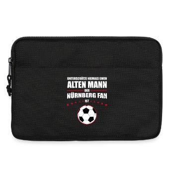 Alter Mann - Nürnberg Fan | Retro Vintage Design - Laptoptasche 13" - Schwarz - Vorne