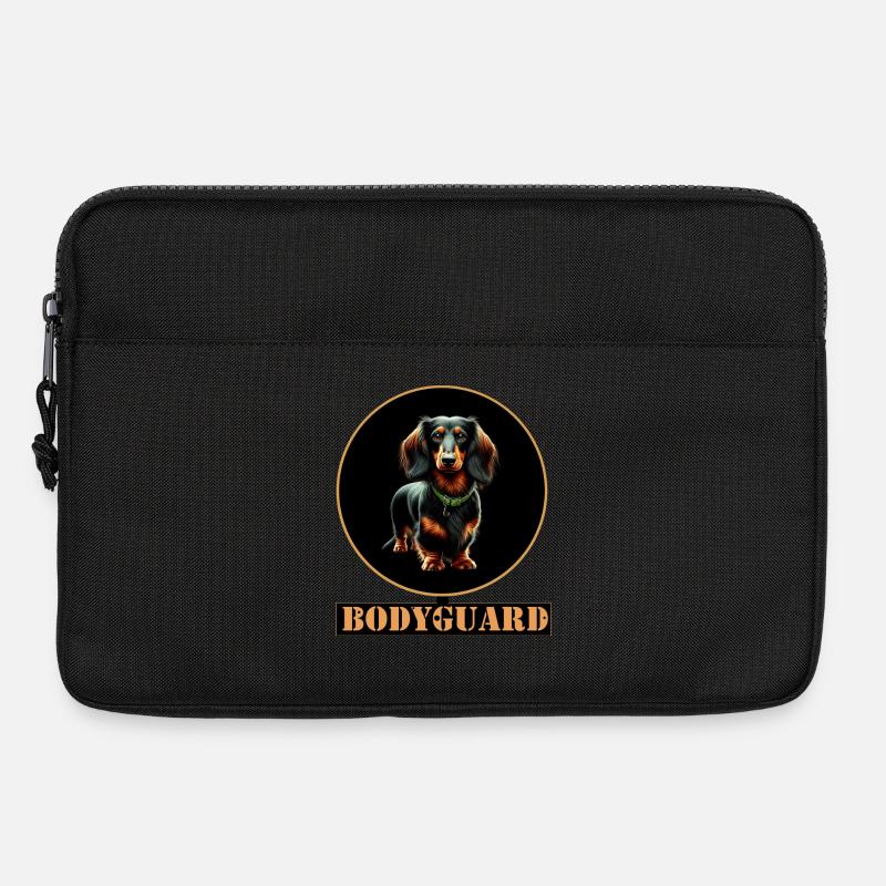 Bodyguard Dackel Langhaardackel - Laptoptasche 13" - Schwarz