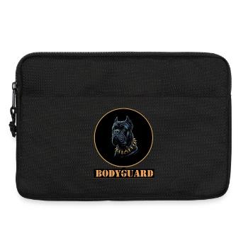 Bullmastiff Dog with Spiked Collar - black - Laptop bag 13" - black - Front