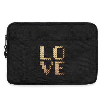 Love Gold Strick Liebe Luxus Strick exklusiv - Laptoptasche 13" - Schwarz - Vorne