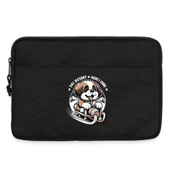 St. Bernard Dog - Laptop bag 13" - black - Front