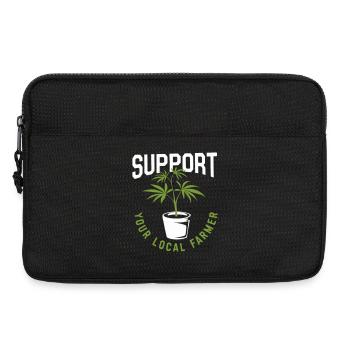 Support Your Local Farmer Cannabis - Laptop bag 13" - black - Front