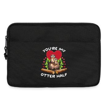 Otter Umarmung Herz - You're my otter half - Laptoptasche 13" - Schwarz - Vorne