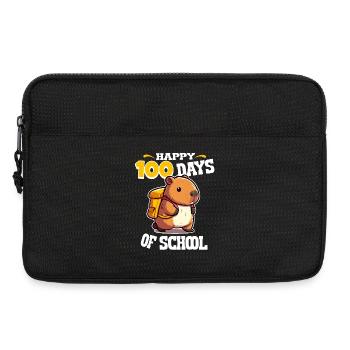 100 Days of School – Cute Capybara Design - Laptop bag 13" - black - Front
