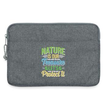 Jour de la Terre - Il n’y a pas de planète B ! - Sacoche pour ordinateur portable 13 pouces - gris chiné - Devant