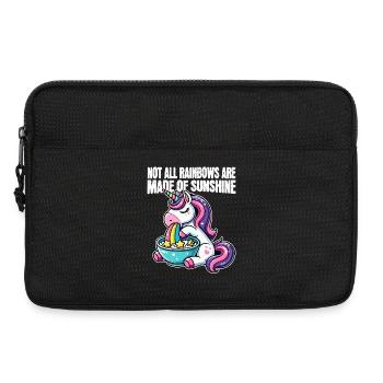 Lustiges Einhorn – Nicht alle Regenbögen - Laptoptasche 13" - Schwarz - Vorne