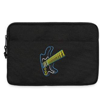 Blaues Gitarren Design - Laptoptasche 13" - Schwarz - Vorne