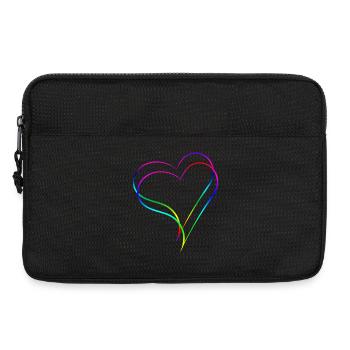 Hearts Rainbow - Love - Laptop bag 13" - black - Front