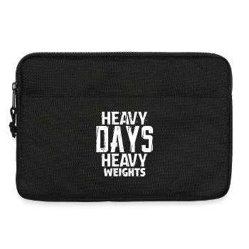 Schwere Tage Schwere Gewichte Motivation Gym Liebhaber Gif - Laptoptasche 13" - Schwarz - Vorne