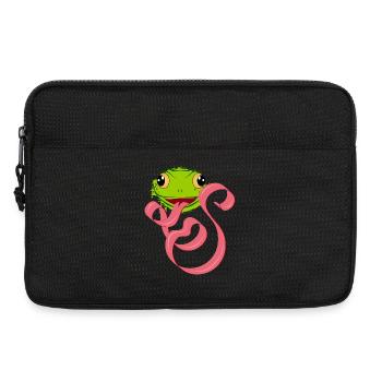 Grenouille effrontée avec une grande langue – Design amusant - Sacoche pour ordinateur portable 13 pouces - noir - Devant