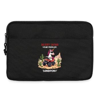 Wüsten-Einhorn - Laptoptasche 13" - Schwarz - Vorne