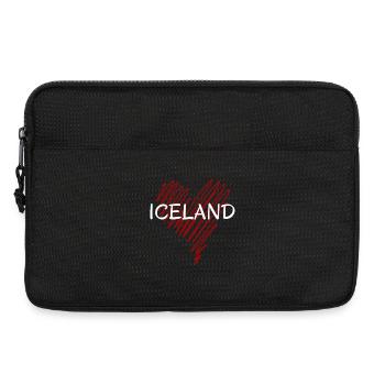J’adore l’Islande, fier Islandais - Sacoche pour ordinateur portable 13 pouces - noir - Devant