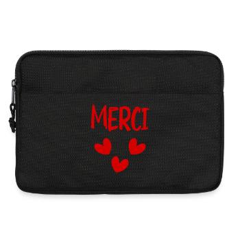VIELEN DANK. GELIEBTE. HERZ. MEISTER. DANKE HERRIN. - Laptoptasche 13" - Schwarz - Vorne