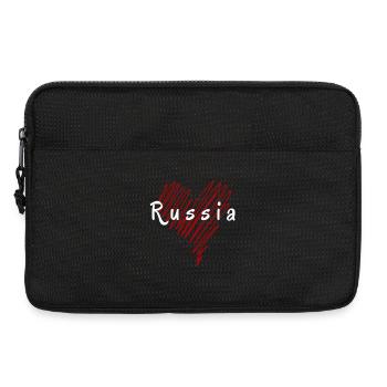 J’aime la Russie, la fierté russe - Sacoche pour ordinateur portable 13 pouces - noir - Devant