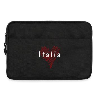 J’aime l’Italie, fierté italienne - Sacoche pour ordinateur portable 13 pouces - noir - Devant