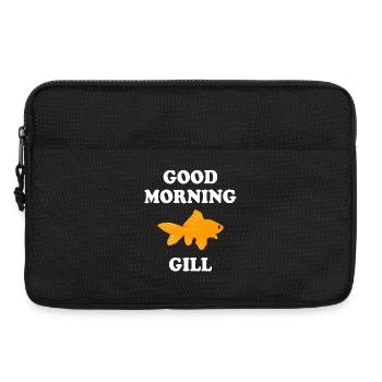 Bold Goldfish with Good Morning Greet - Laptop bag 13" - black - Front