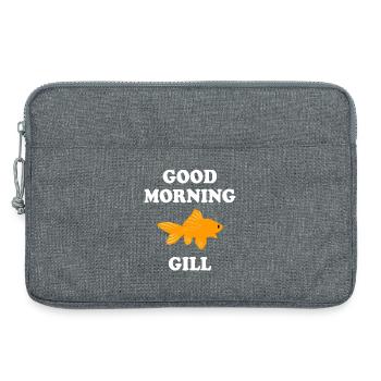 Bold Goldfish with Good Morning Greet - Laptoptasche 13" - Grau meliert - Vorne