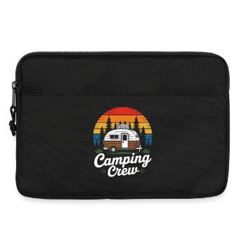 Retro Camping Crew Wohnwagen - Laptoptasche 13" - Schwarz - Vorne