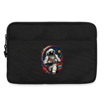 Kosmischer Fußball Astronaut spielt Weltraum Fußball - Laptoptasche 13" - Schwarz - Vorne
