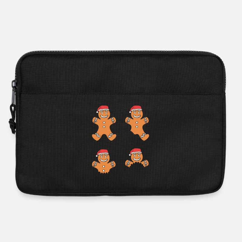 Lebkuchen Weihnachten Lebkuchenmann Gingerbread - Laptoptasche 13" - Schwarz