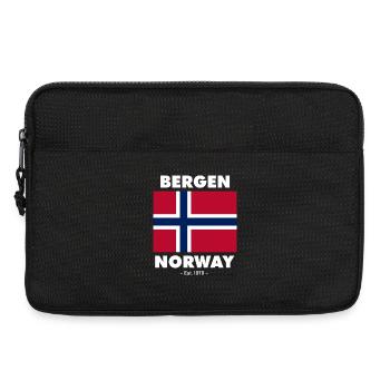 Drapeau de la Norvège - Bergen - Norge - Norwegen - Sacoche pour ordinateur portable 13 pouces - noir - Devant