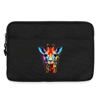 Vibrant Giraffe Color Explosion - Laptop bag 13" - black - Front