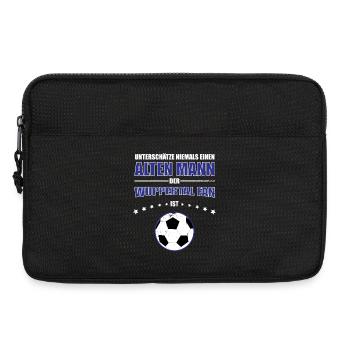 Vieil homme - Éventail de Wuppertal | Design rétro vintage - Sacoche pour ordinateur portable 13 pouces - noir - Devant