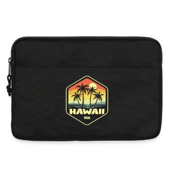 Hawaii Palmiers Crépuscule Vintage - Laptop bag 13" - black - Front