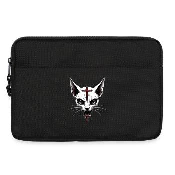 Sphynx Chat Gothique Croix Sinistre Occulte Satanique - Sacoche pour ordinateur portable 13 pouces - noir - Devant