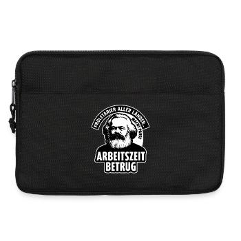 Chemise d’arnaque au temps de travail – Anti Work Meme Design - Sacoche pour ordinateur portable 13 pouces - noir - Devant