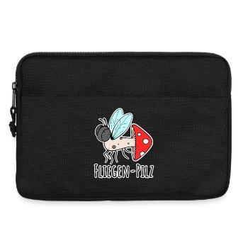 Fly agaric - half fly, half mushroom - Laptop bag 13" - black - Front