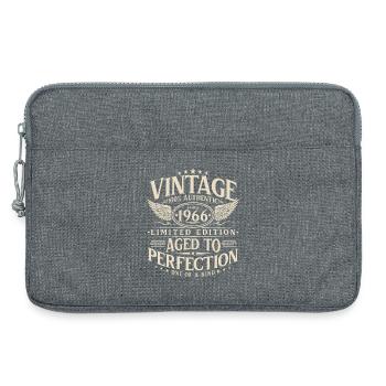 Millésime 1966 Vintage Born Rétro Anniversaire - Sacoche pour ordinateur portable 13 pouces - gris chiné - Devant