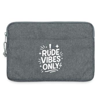 Only rude vibes - Laptop bag 13" - heather grey - Front