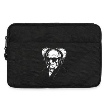 Portrait vintage de philosophe allemand Schopenhauer - Sacoche pour ordinateur portable 13 pouces - noir - Devant