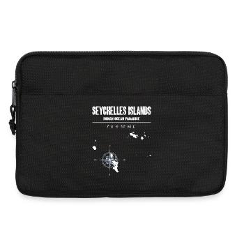 Seychelles Map Compass Vintage Design - Laptop bag 13" - black - Front