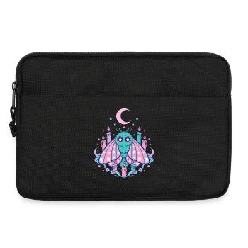 Pastellfarbene Kawaii Gothic Motte - Laptoptasche 13" - Schwarz - Vorne