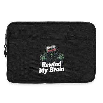 Rewind My Brain Zombie Illustration - Laptop bag 13" - black - Front