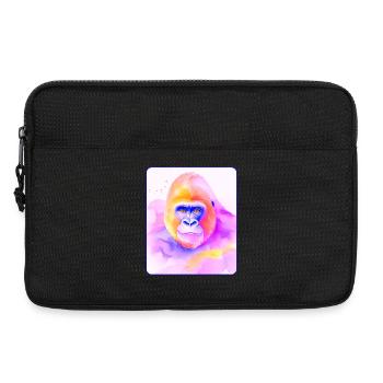 Gorilla Portrait (Watercolor) - Laptop bag 13" - black - Front